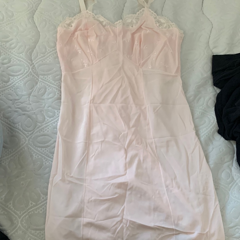 Light pink slip dress